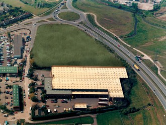 Moss Electrical’s project management facility where vast stocks of steel conduit are held