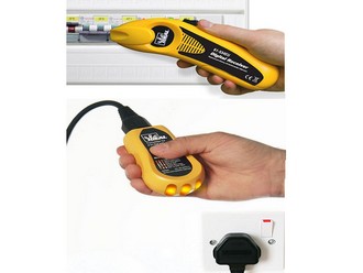 Combination of digital circuit breaker finder, non-contact voltage tester and socket tester