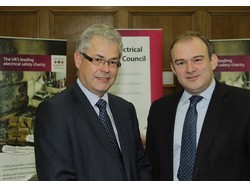 Phil Buckle, Director General of the ESC (left) with Edward Davey MP, the Minister for Consumer Policy and Consumer Affairs